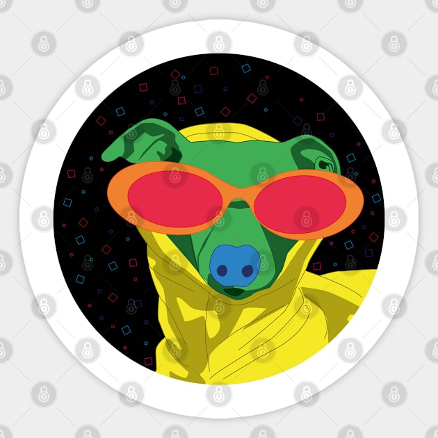 space dogs Sticker by TheSk